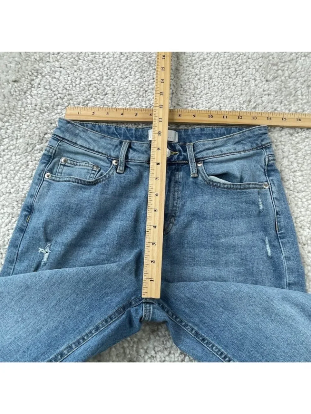 Rachel Parcell High Rise Girlfriend Destroy Distressed Jean Womens 27